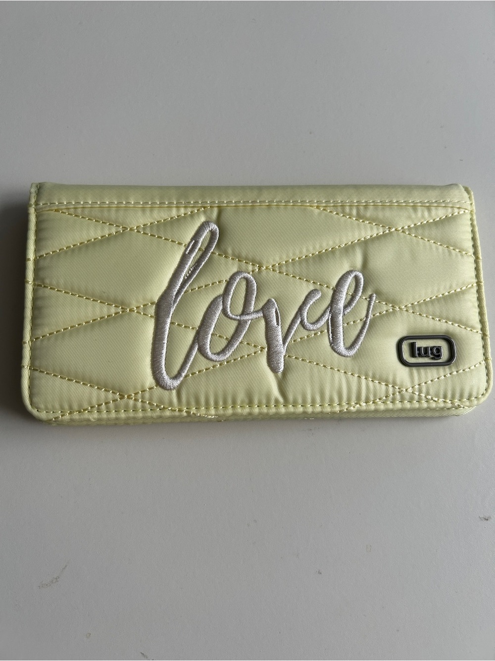 LUG SWEEP SLIM FLAP WALLET BUTTERCUP NWT